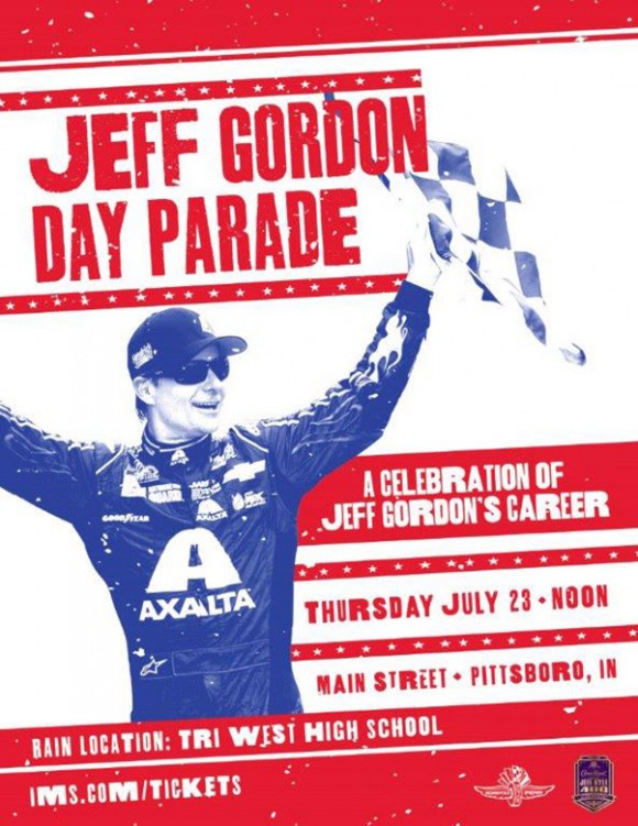 Jeff Gordon Day and Parade to be held July 23 in Pittsboro, Indiana